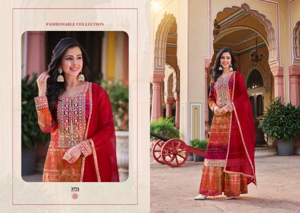 Rangoon Shiddat Trending Wear Musleen Kurti Sharara With Dupatta Collection